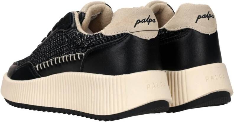 Palpa Zwarte Textiel Platform Sneaker Black Dames