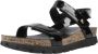 Panama Jack Casual Platte Sandalen met Plakband Black Dames - Thumbnail 2