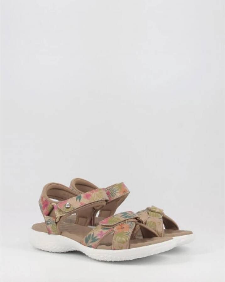 Panama Jack Flat Sandals Beige Dames