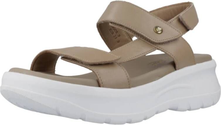 Panama Jack Stijlvolle platte sandalen voor vrouwen Beige Dames