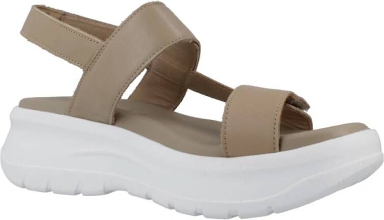 Panama Jack Stijlvolle platte sandalen voor vrouwen Beige Dames