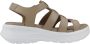 Panama Jack Stijlvolle Platte Sandalen Beige Dames - Thumbnail 4