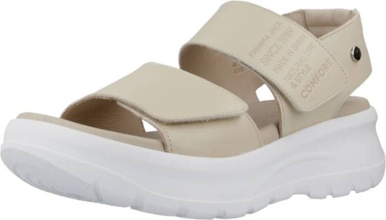 Panama Jack Flat Sandals Beige Dames