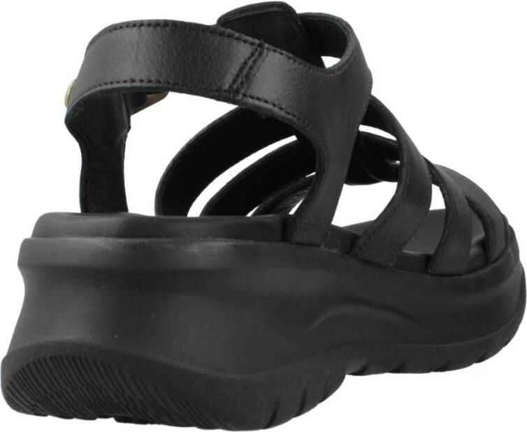 Panama Jack Stijlvolle Platte Sandalen Black Dames