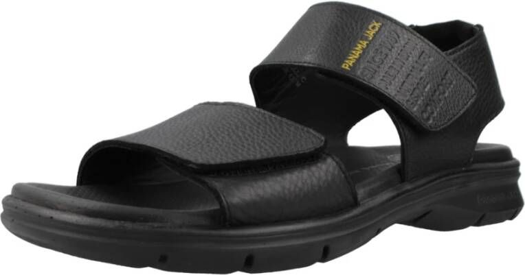 Panama Jack Platte Sandalen Black Heren