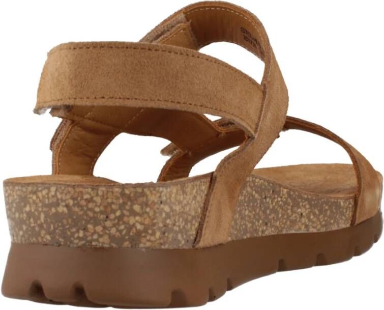 Panama Jack Platte Sandalen voor Vrouwen Brown Dames