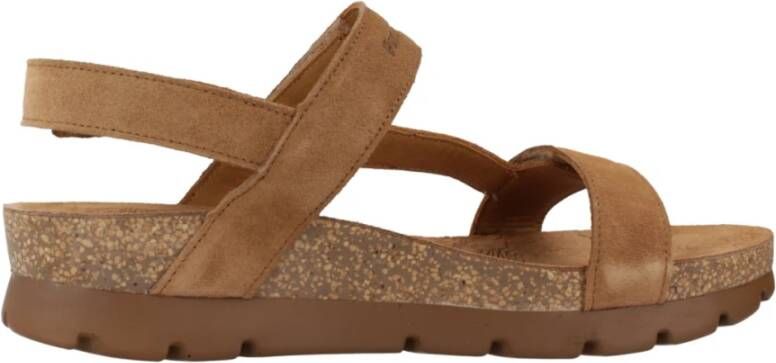 Panama Jack Platte Sandalen voor Vrouwen Brown Dames