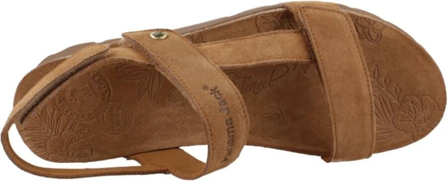 Panama Jack Platte Sandalen voor Vrouwen Brown Dames