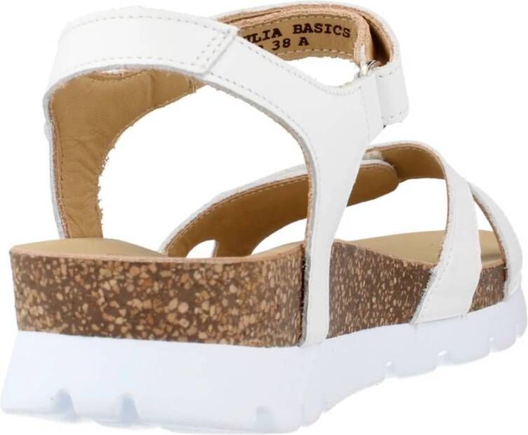 Panama Jack Comfortabele platte sandalen voor vrouwen White Dames