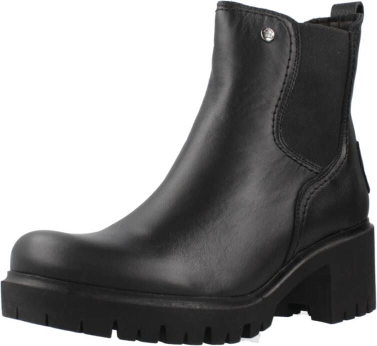 Panama Jack Klassieke Chelsea Boots met rubberen zool Black Dames