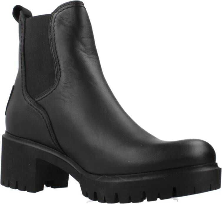 Panama Jack Klassieke Chelsea Boots met rubberen zool Black Dames