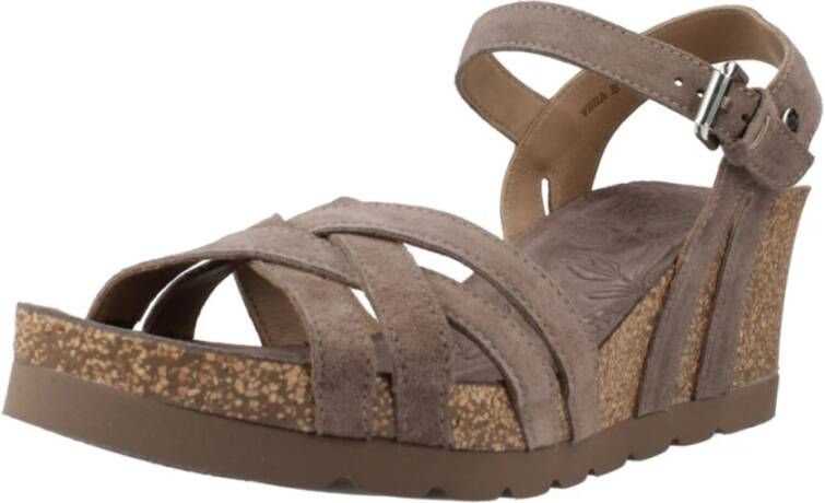 Panama Jack Plateau Sleehak Sandalen Gray Dames