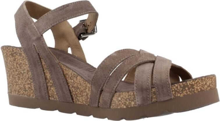 Panama Jack Plateau Sleehak Sandalen Gray Dames