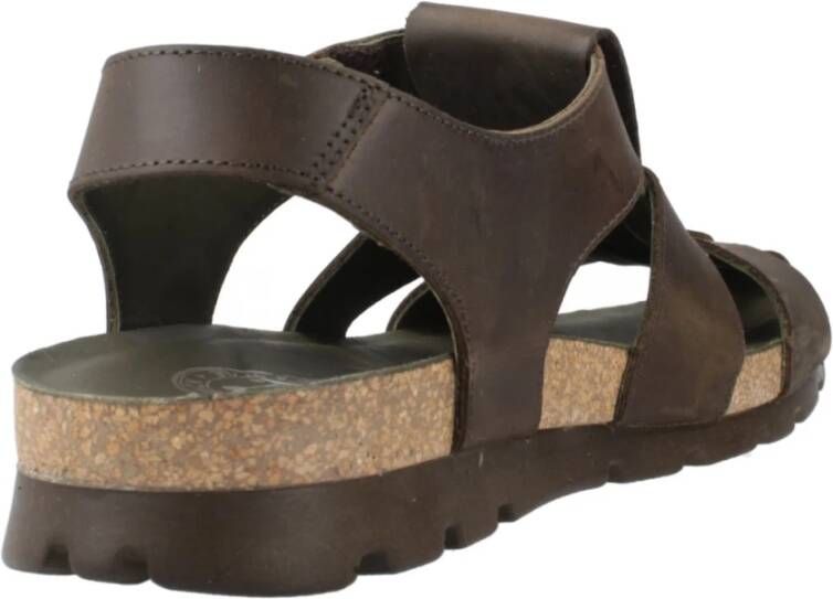 Panama Jack Platte Sandalen met Bandjes Brown Heren