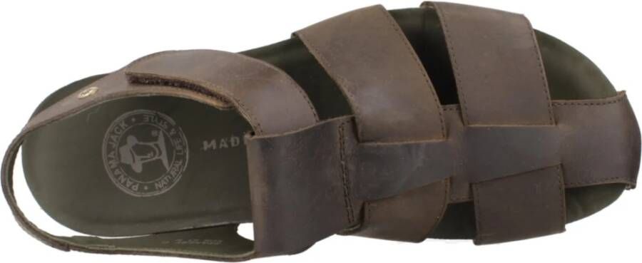 Panama Jack Platte Sandalen met Bandjes Brown Heren