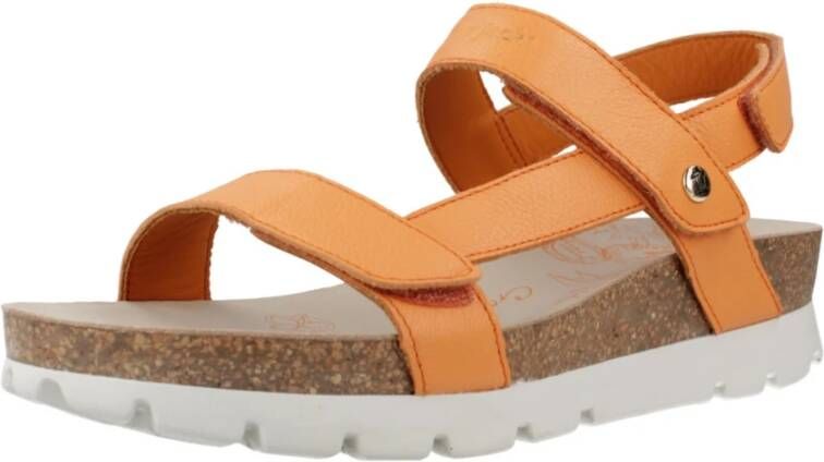 Panama Jack Platte Sandalen met Bandjes Orange Dames