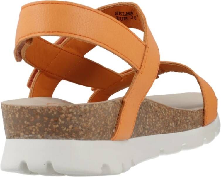 Panama Jack Platte Sandalen met Bandjes Orange Dames