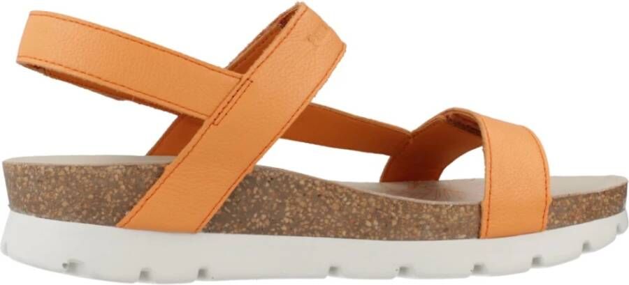 Panama Jack Platte Sandalen met Bandjes Orange Dames