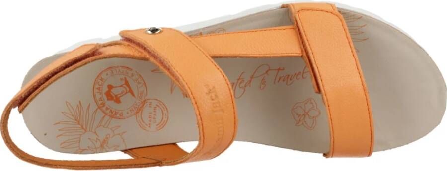 Panama Jack Platte Sandalen met Bandjes Orange Dames