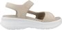 Panama Jack Platte Sandalen met Plakband Beige Dames - Thumbnail 4