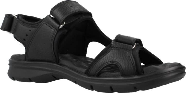 Panama Jack Platte Sandalen met Plakband Black Heren