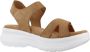 Panama Jack Platte Sandalen met Plakband Brown Dames - Thumbnail 5