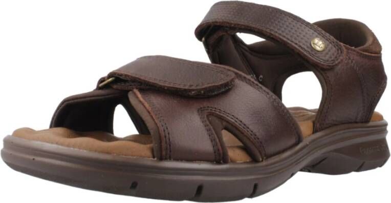 Panama Jack Platte sandalen met plakband Brown Heren