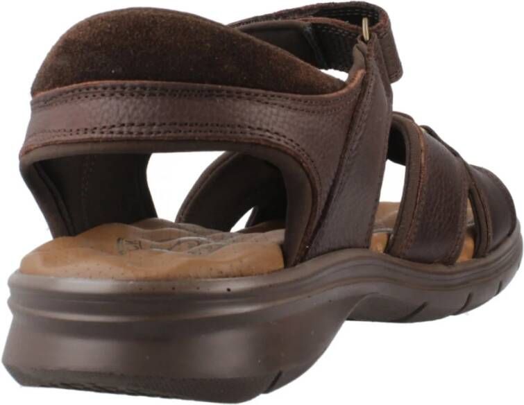 Panama Jack Platte sandalen met plakband Brown Heren