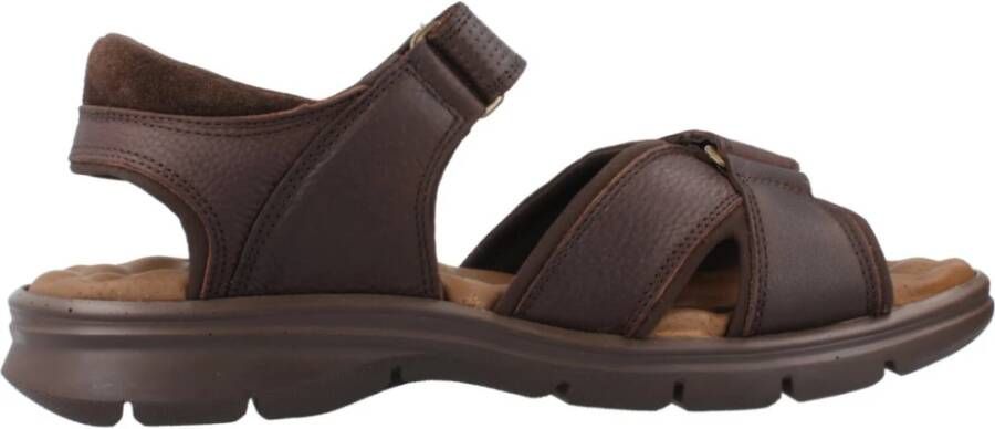 Panama Jack Platte sandalen met plakband Brown Heren