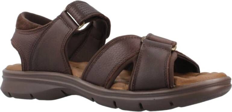 Panama Jack Platte sandalen met plakband Brown Heren