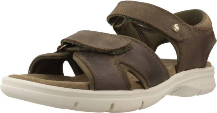 Panama Jack Platte Sandalen met Plakband Green Heren