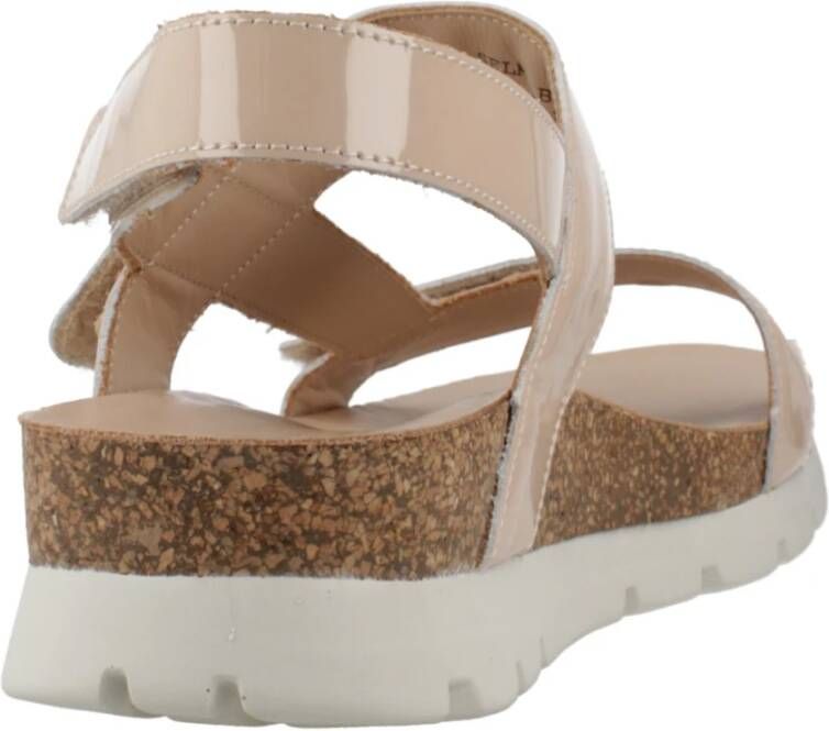 Panama Jack Platte Sandalen met Plakband Pink Dames