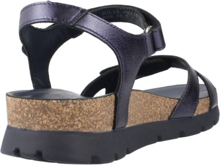 Panama Jack Platte Sandalen met Twee Banden Blue Dames