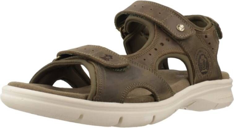 Panama Jack Stijlvolle platte sandalen met plakband Green Heren