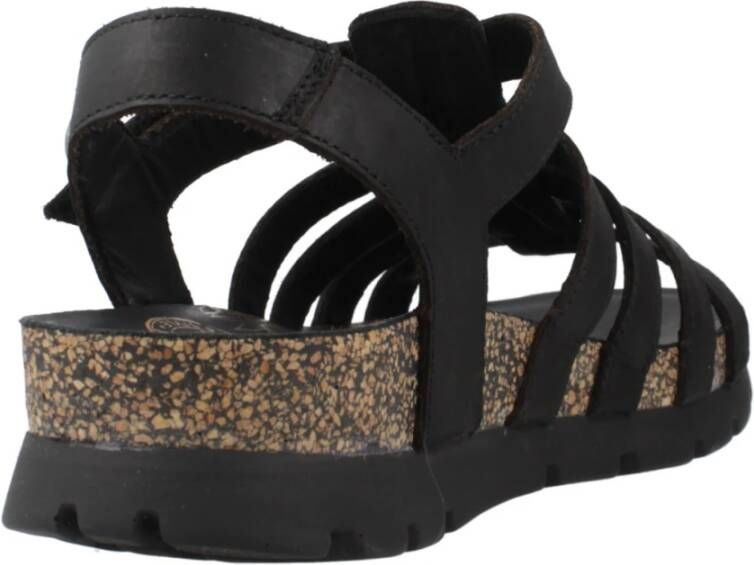 Panama Jack Stijlvolle platte sandalen voor vrouwen Black Dames