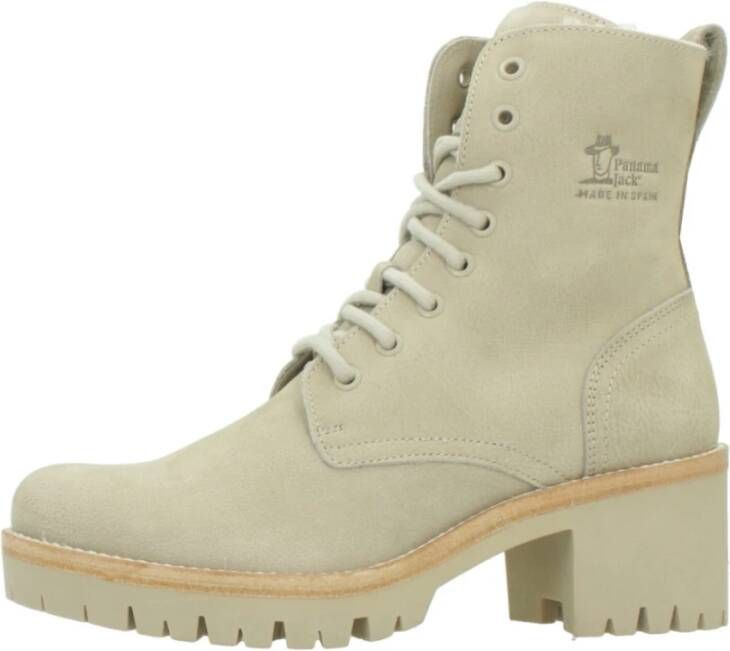 Panama Jack Stijlvolle Veterschoenen met Hakken Beige Dames