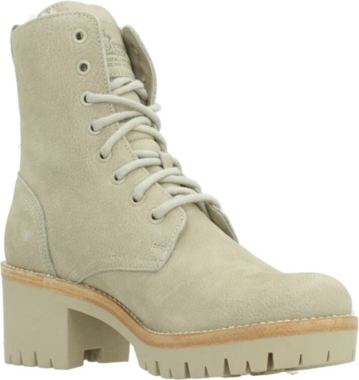 Panama Jack Stijlvolle Veterschoenen met Hakken Beige Dames