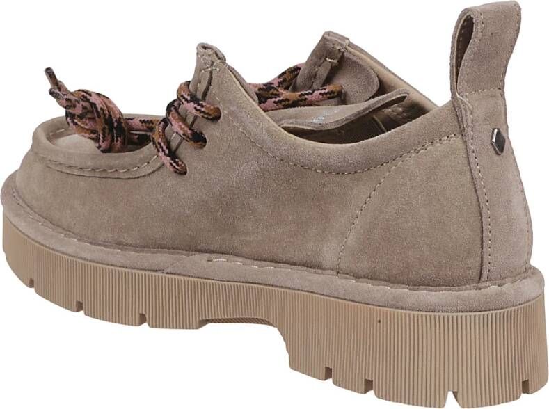 Panchic Bruine Suède Platte Schoenen Brown Dames