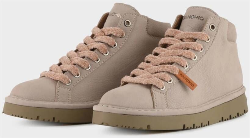 Panchic Grijze Nubuck Enkellaars Microvezel Gray Dames