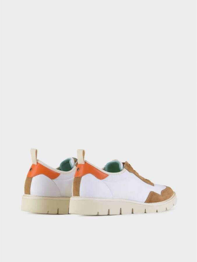 Panchic Heren Slip-On Sneakers Wit Bruin Oranje White Heren