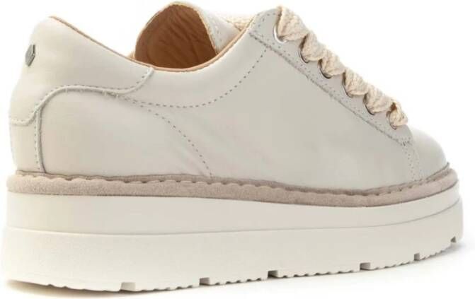 Panchic IJsleren Veterschoenen White Dames