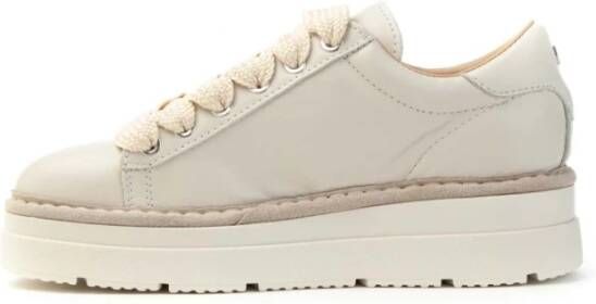 Panchic IJsleren Veterschoenen White Dames