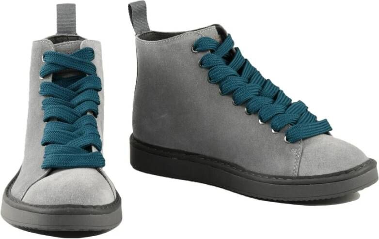 Panchic Leren Rubberen Zoolschoenen Gray Heren