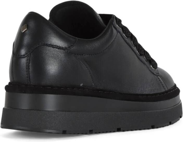 Panchic Leren Veterschoenen Black Dames