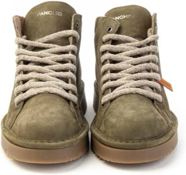 Panchic Militair Groene Suède Veterschoenen Green Heren