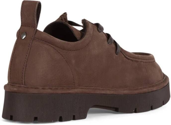 Panchic Nubuck Veterschoen met Leren Bovenwerk Brown Heren