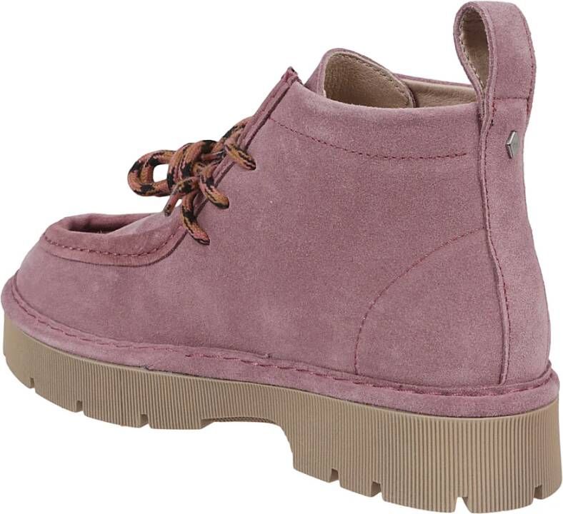 Panchic Roze Leren Platte Schoenen Gemaakt in Italië Pink Dames