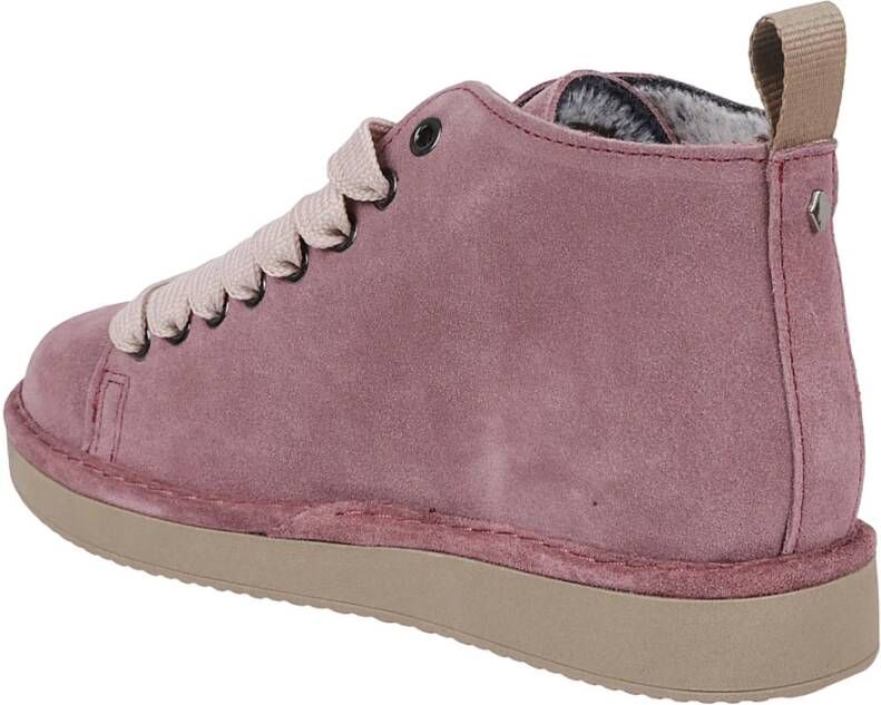 Panchic Roze Leren Platte Schoenen Gemaakt in Italië Pink Dames