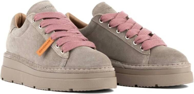 Panchic Suede Brownrose Veterschoen Beige Dames