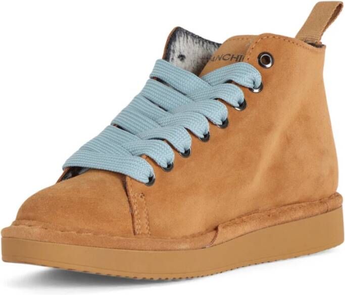 Panchic Suede Chukka Boot met Faux Fur Voering Brown Dames